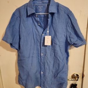 Men's linen shirt, size L